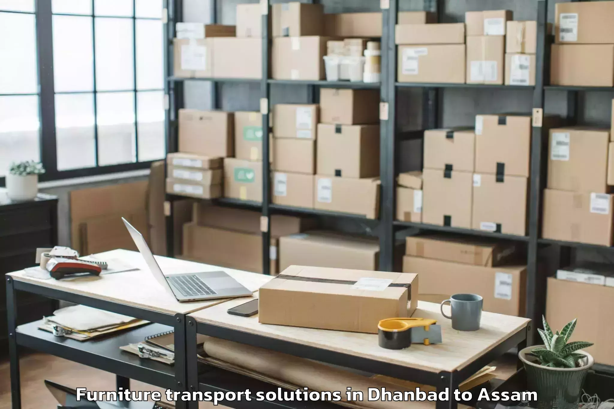 Expert Dhanbad to North Guwahati Pt Furniture Transport Solutions